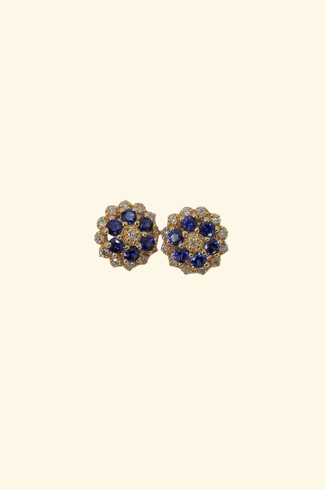 Sapphire Flower Earrings