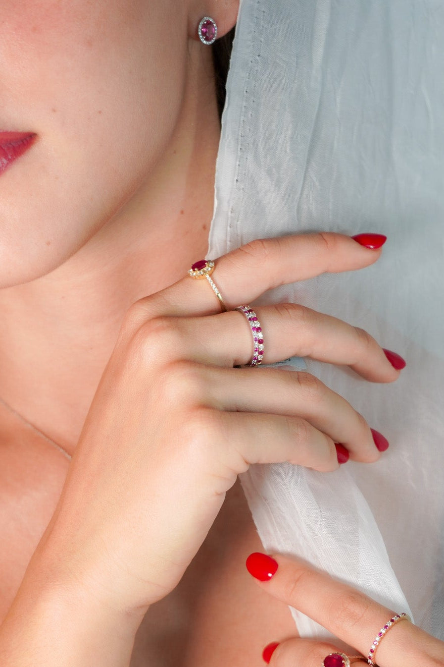 White Ruby Lady´s Band - S