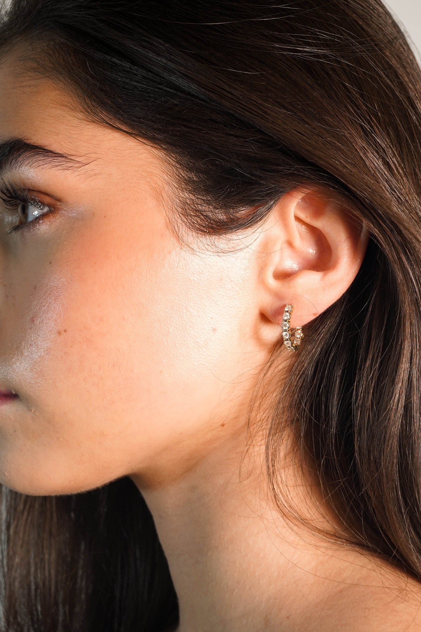 Double View Circular Hoop Earrings - Small