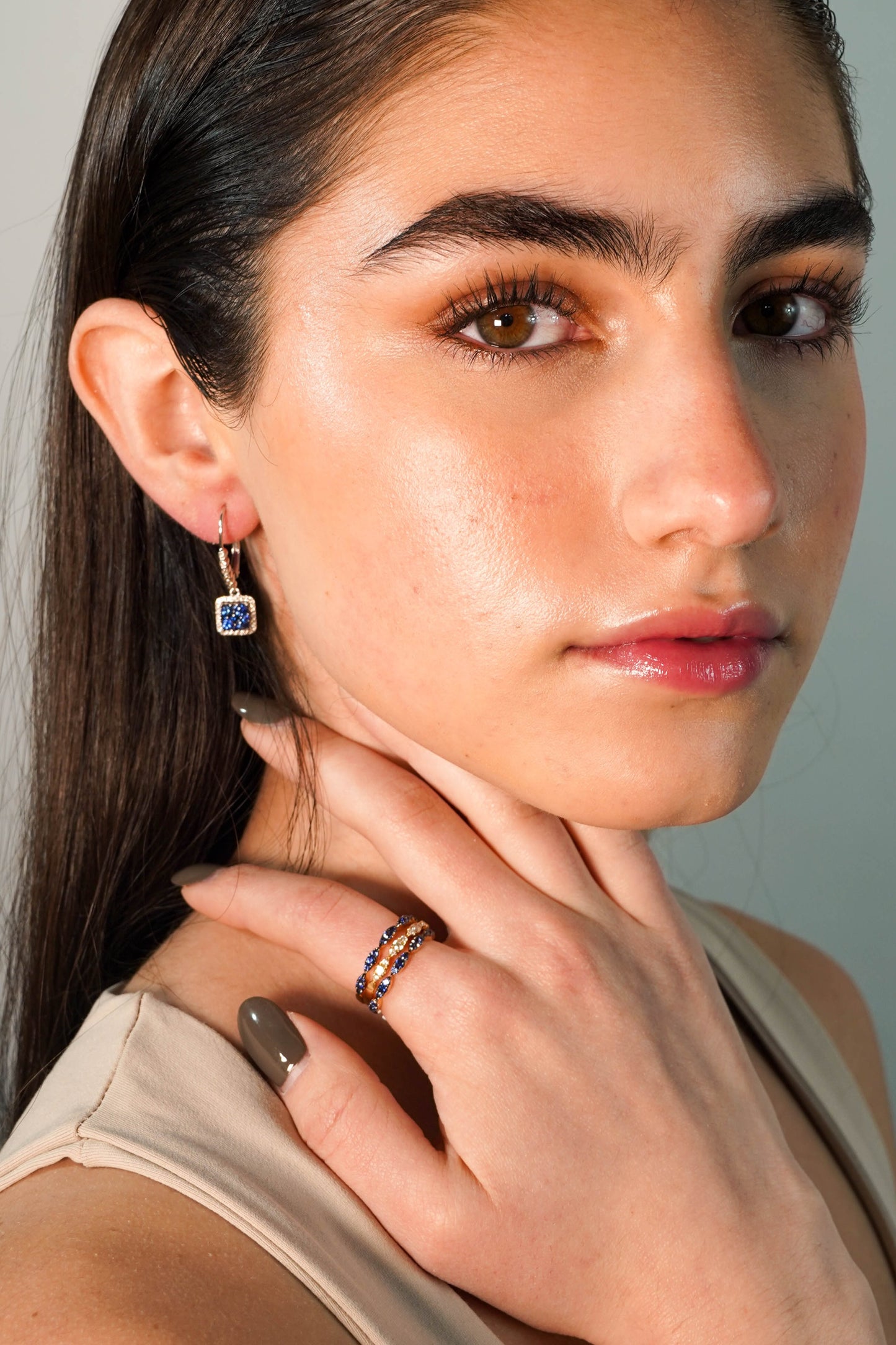 Sapphire Dangle Earring