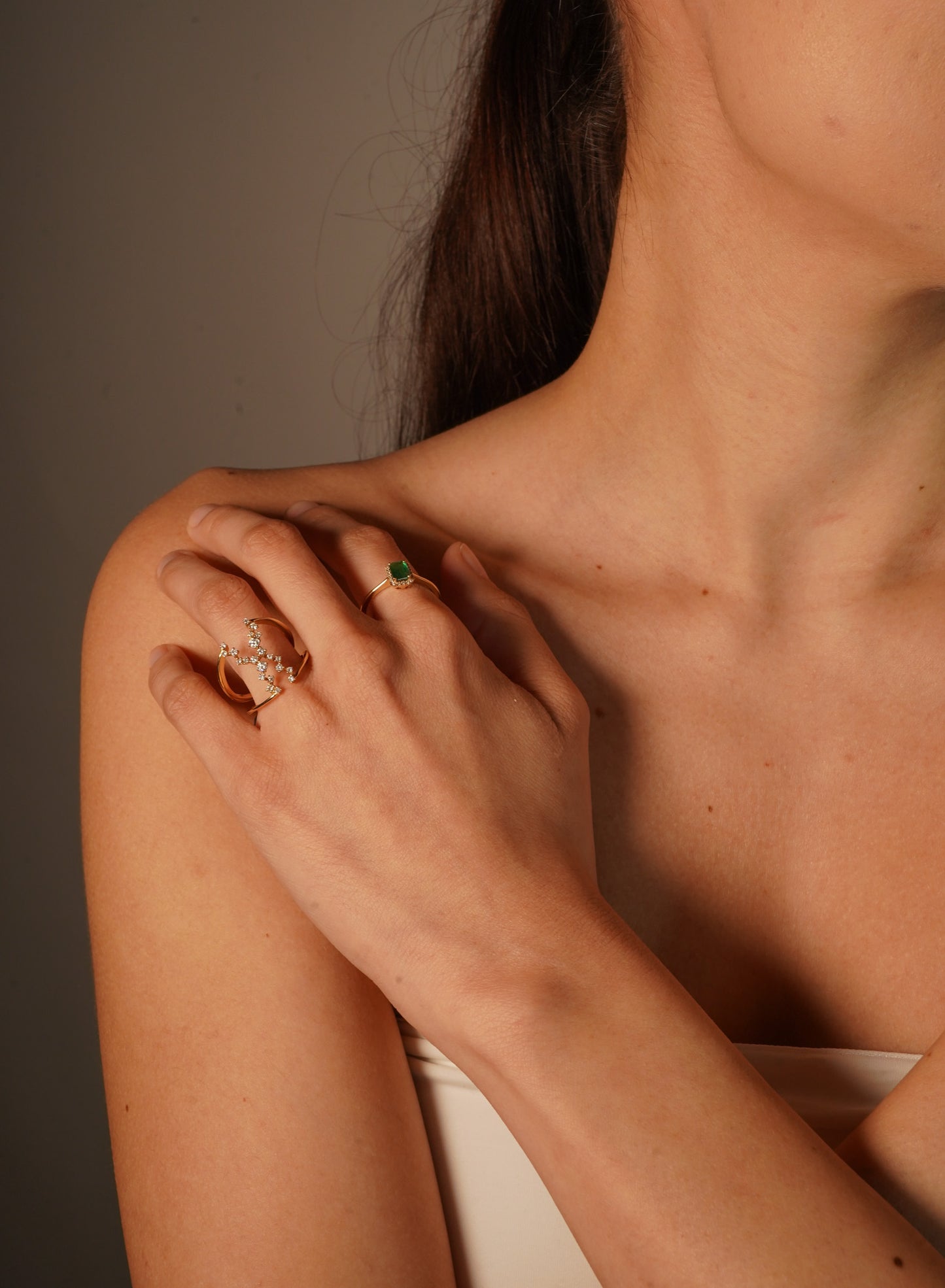 Radiant Cut Emerald Ring