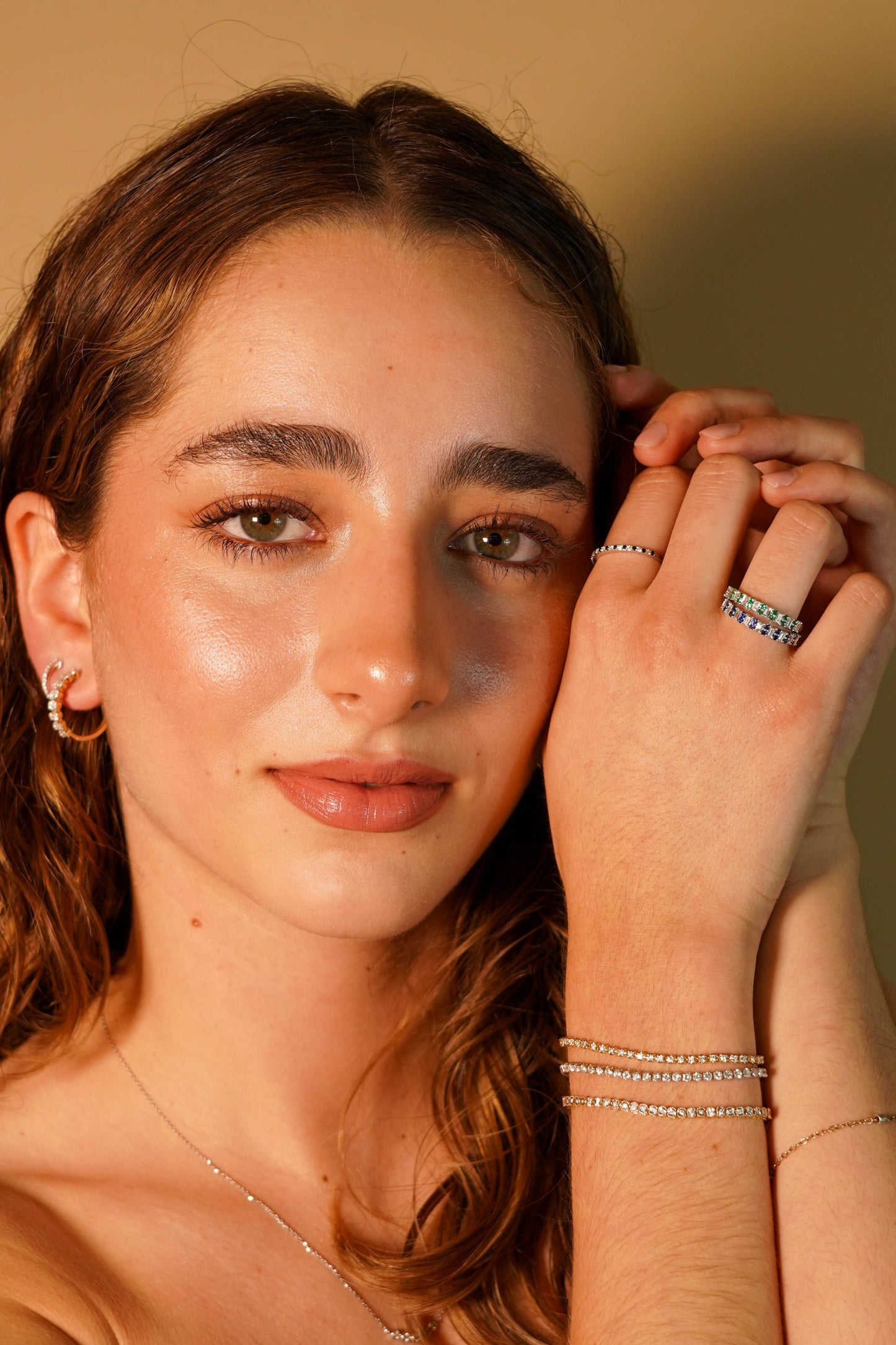 Sapphire & Diamond White Band