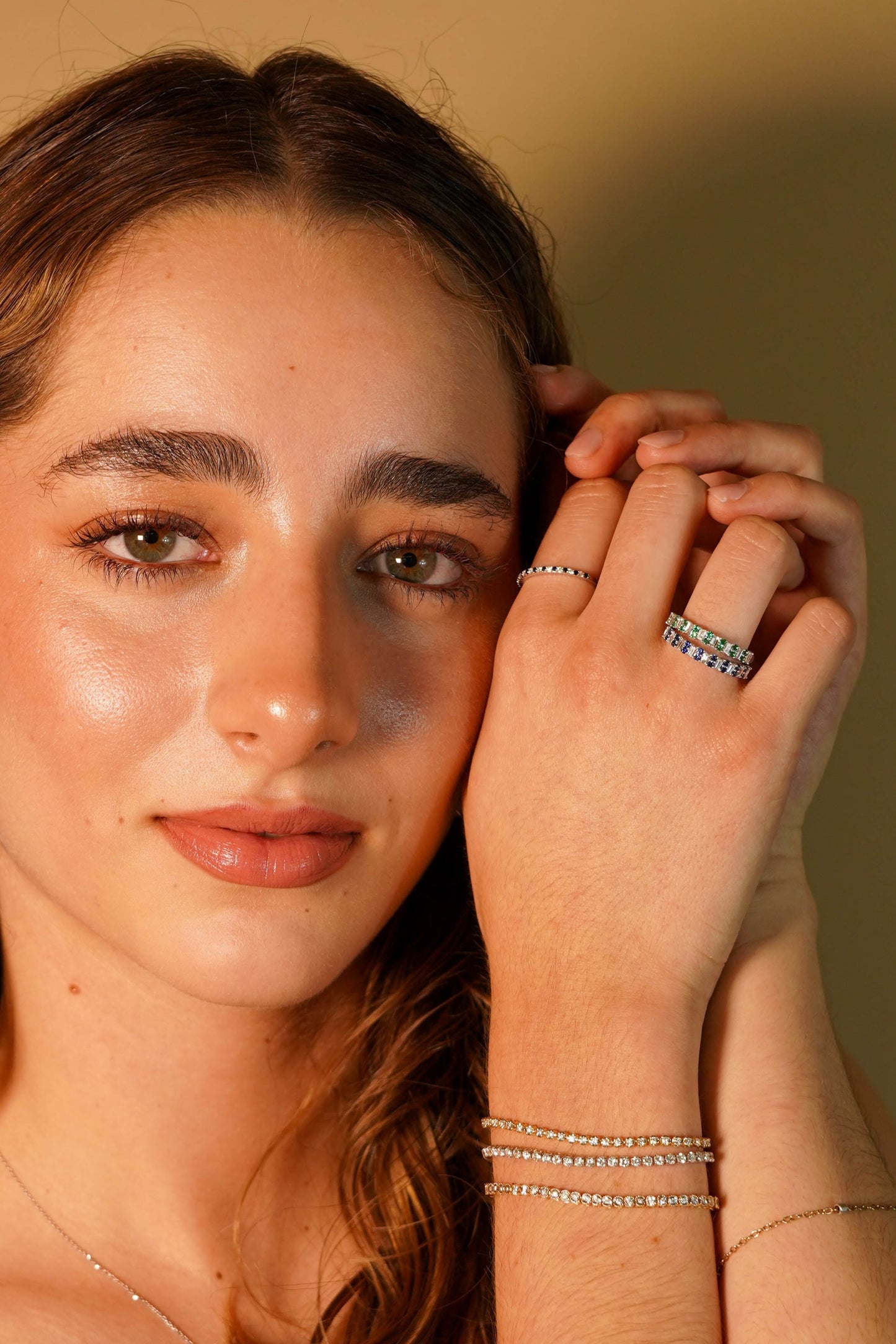 Emerlad & Diamond White Band