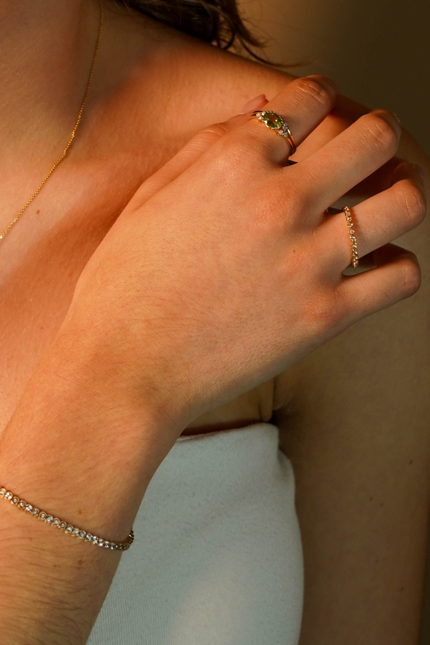 Oval Cut Green Peridot Set