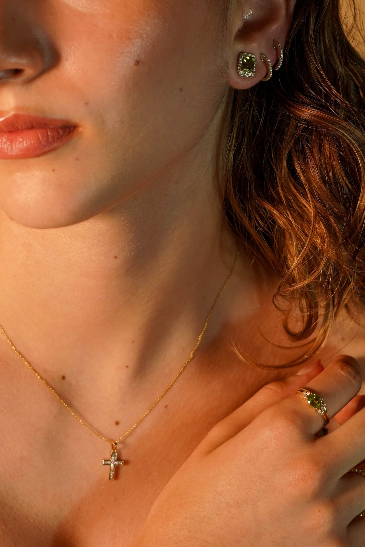 Diamond Cross Pendent