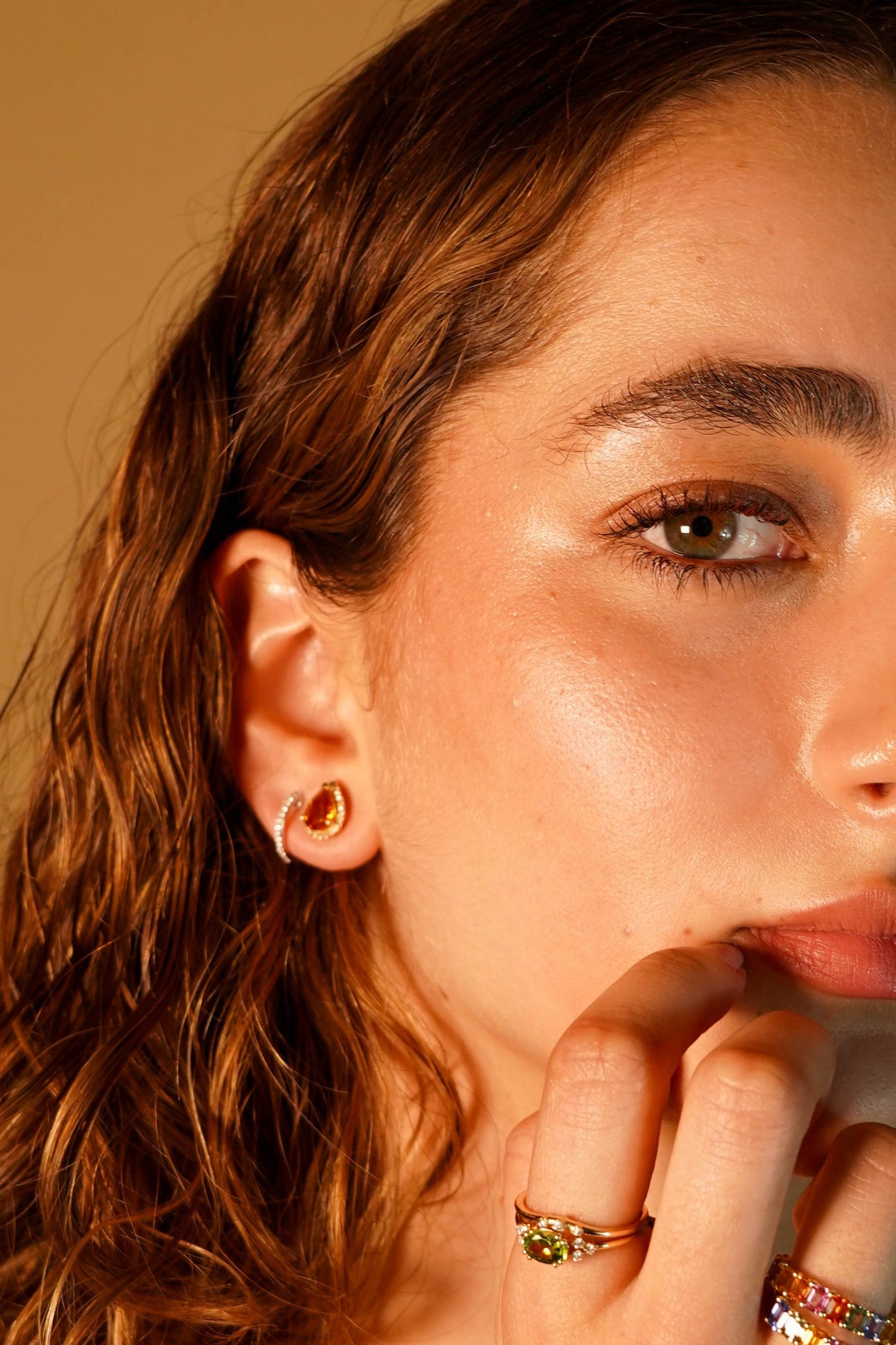 Pear Cut Citrine Earring