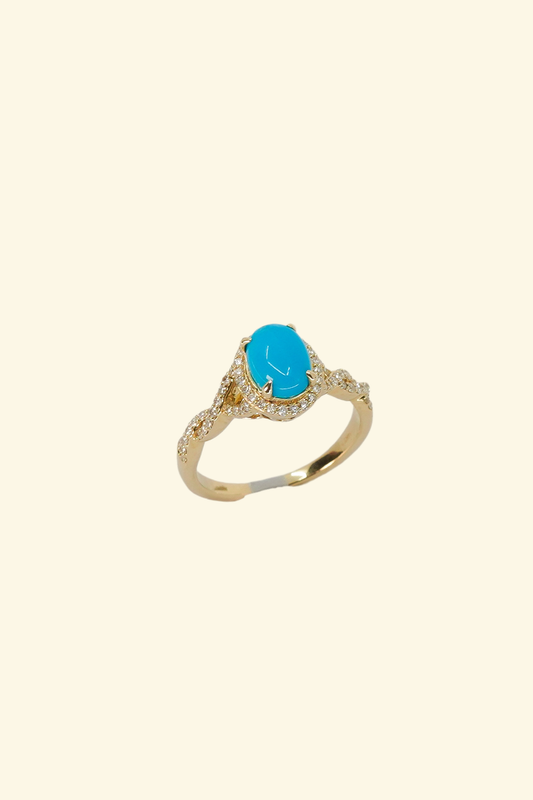 Single Crown Turquoise Ring