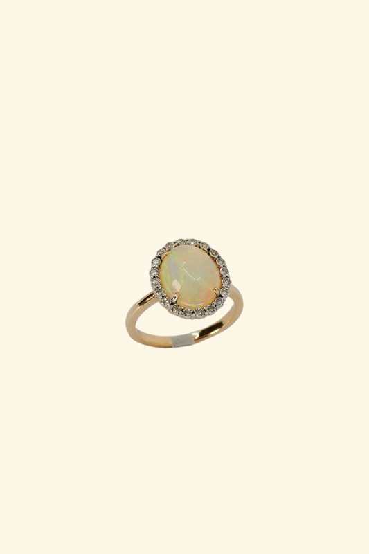 Single Crown Opal Ring