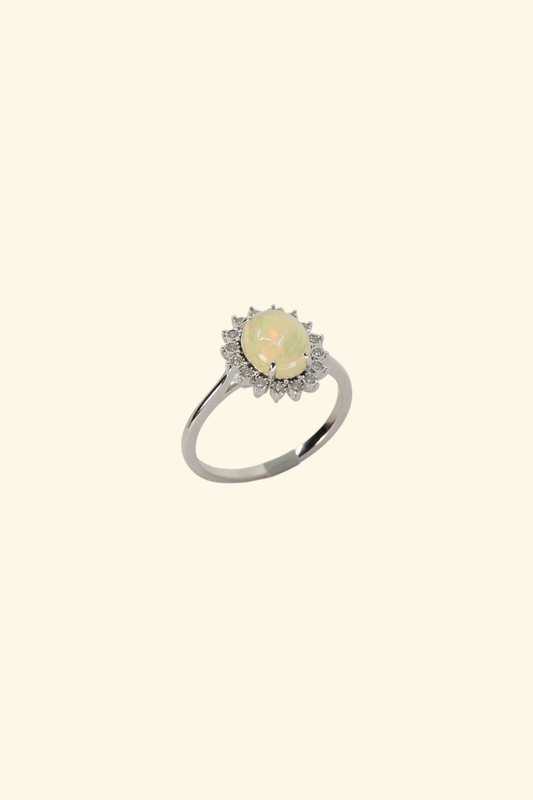 Flower Crown Opal Ring