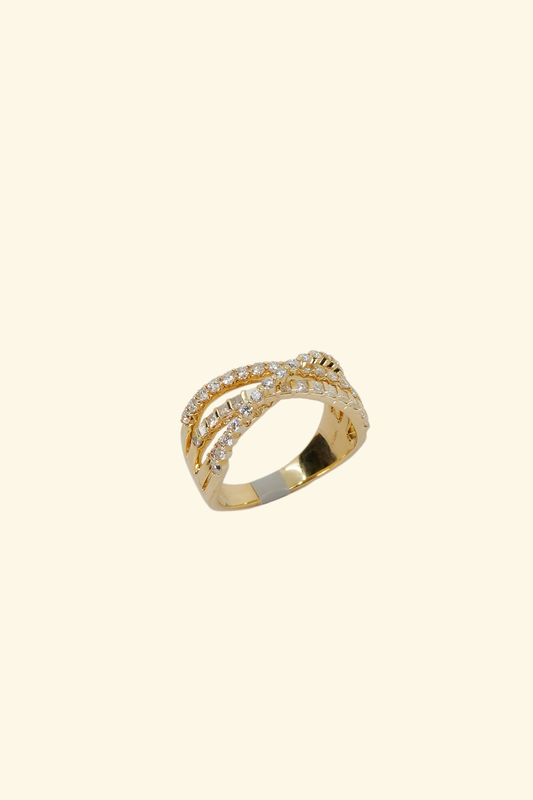 Four-Row Diamond Ring