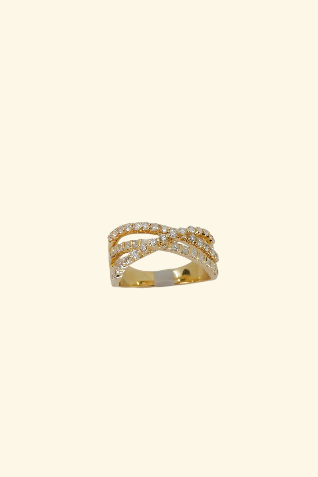 Four-Row Diamond Ring