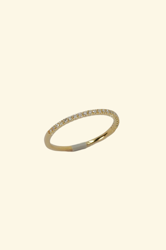 Half-Bump Diamond Lady´s Ring - S