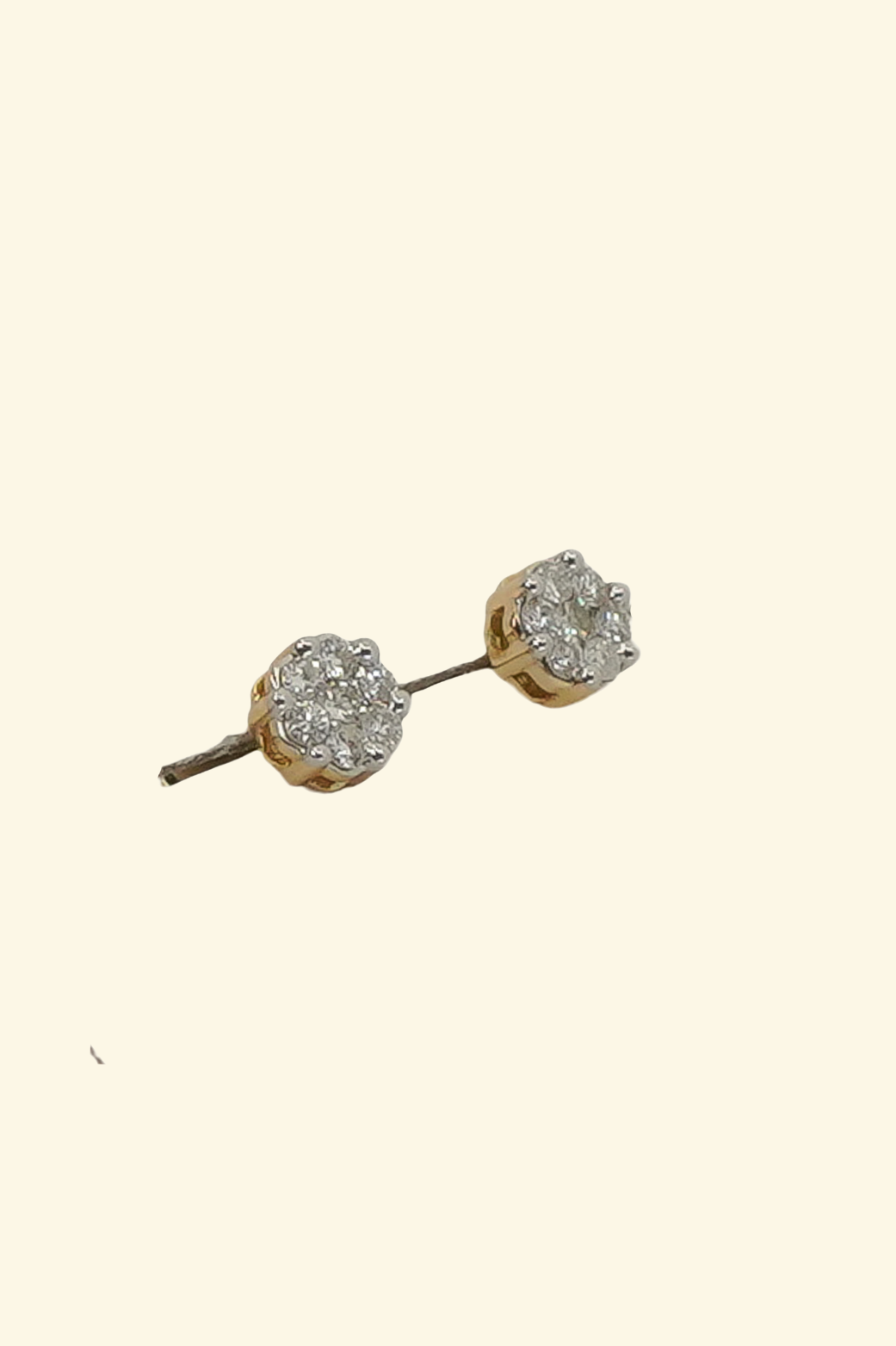 Gold Six Point Diamond Studs