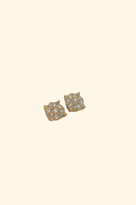 Gold Four Point Diamond Studs
