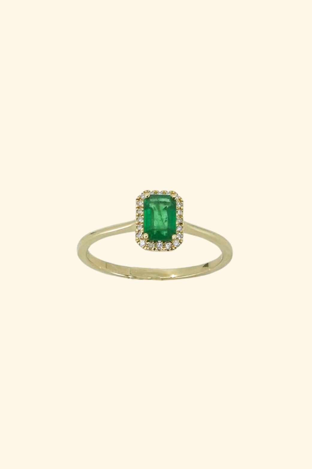 Radiant Cut Emerald Ring