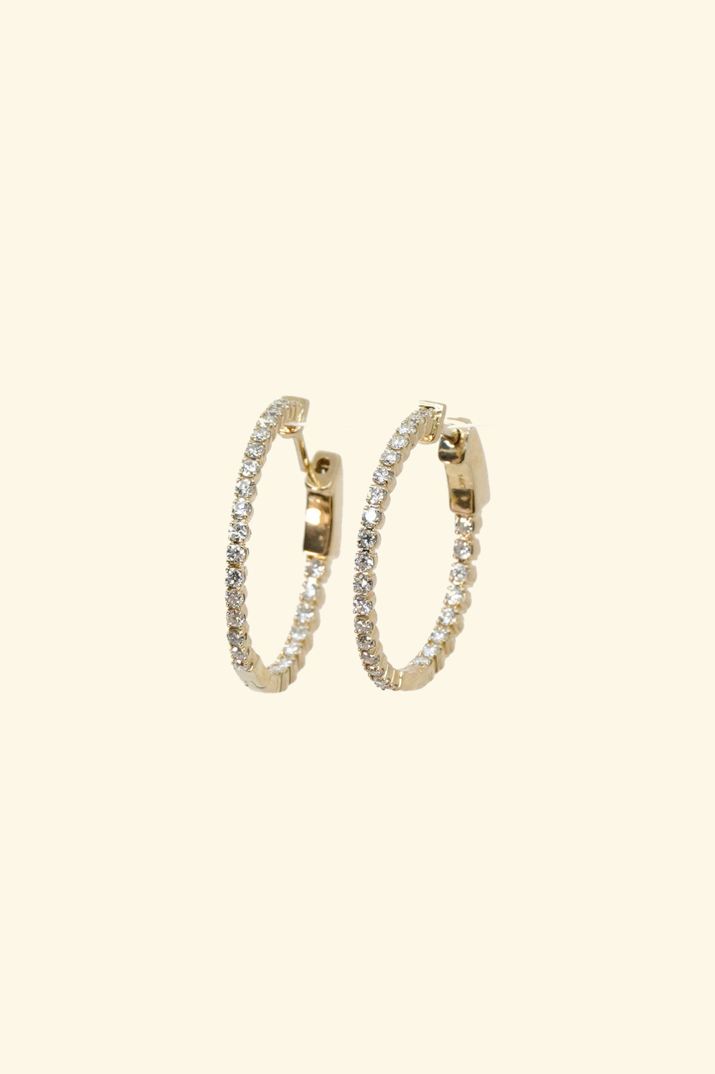 Double View Circular Hoop Earrings - Medium