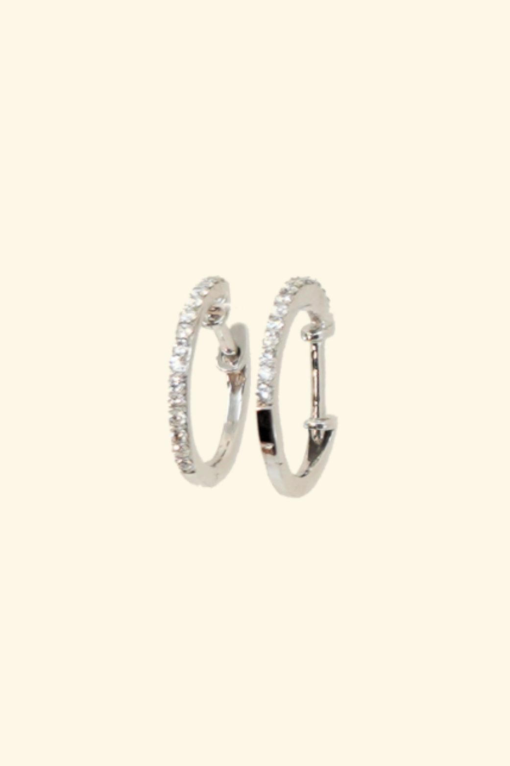 Diamond Huggie Earring - White Gold