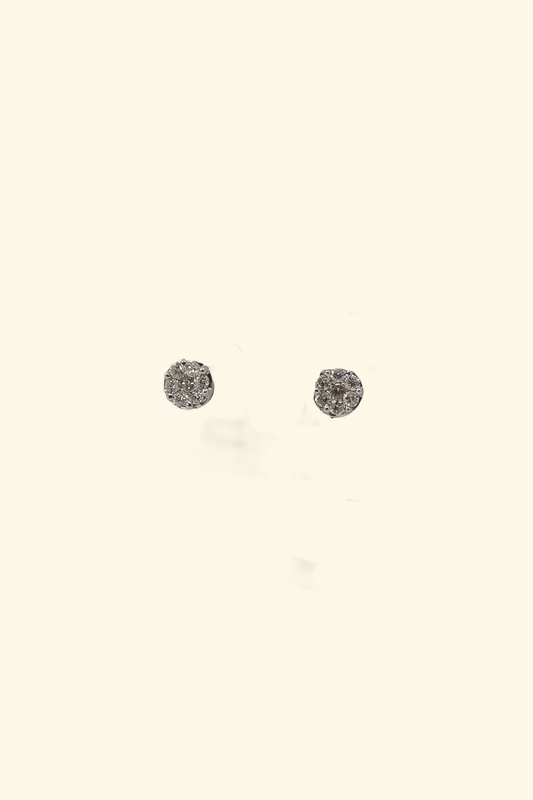 White Diamond Stud Earring - S