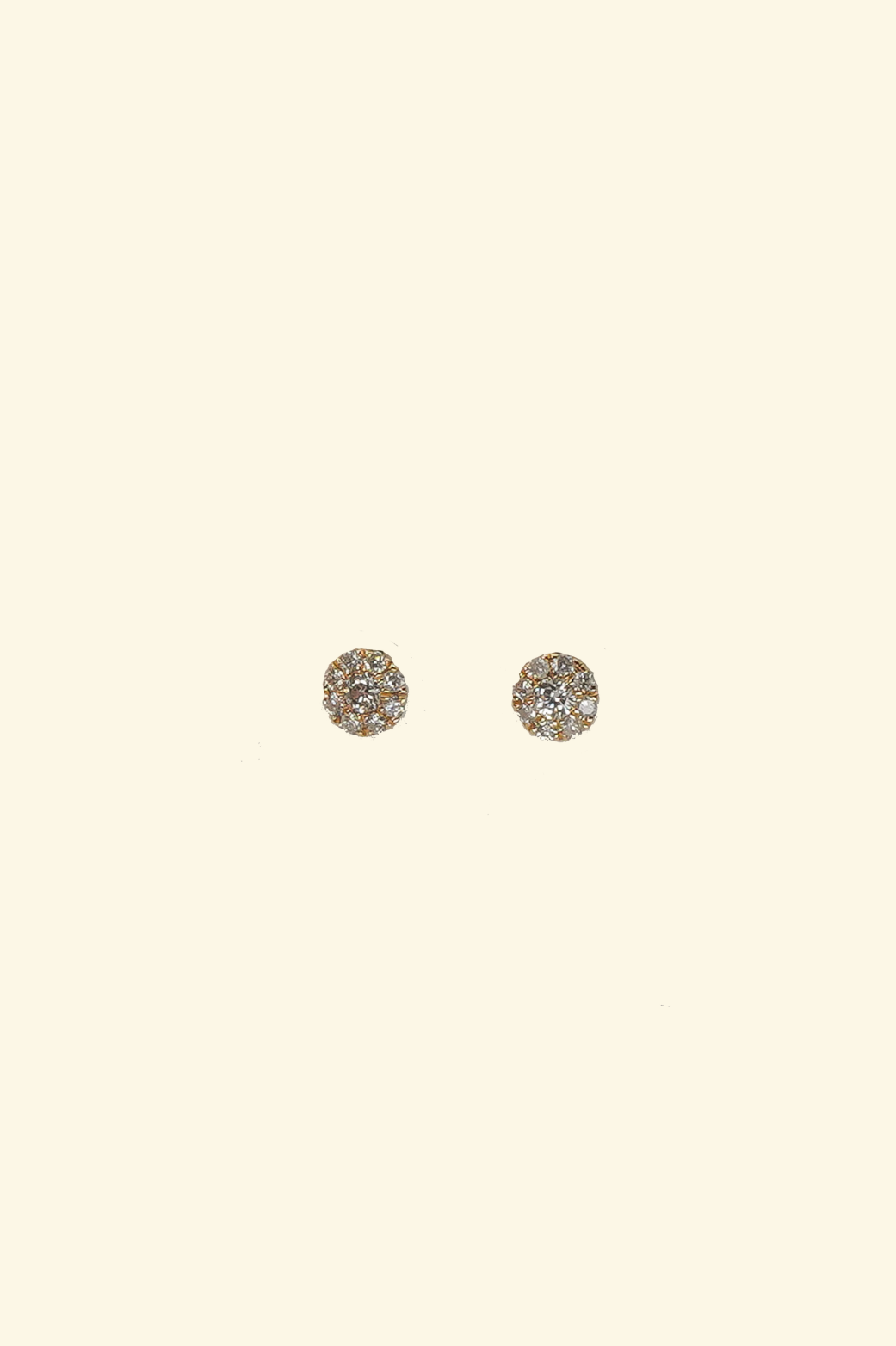 Gold Diamond Stud Earring - S
