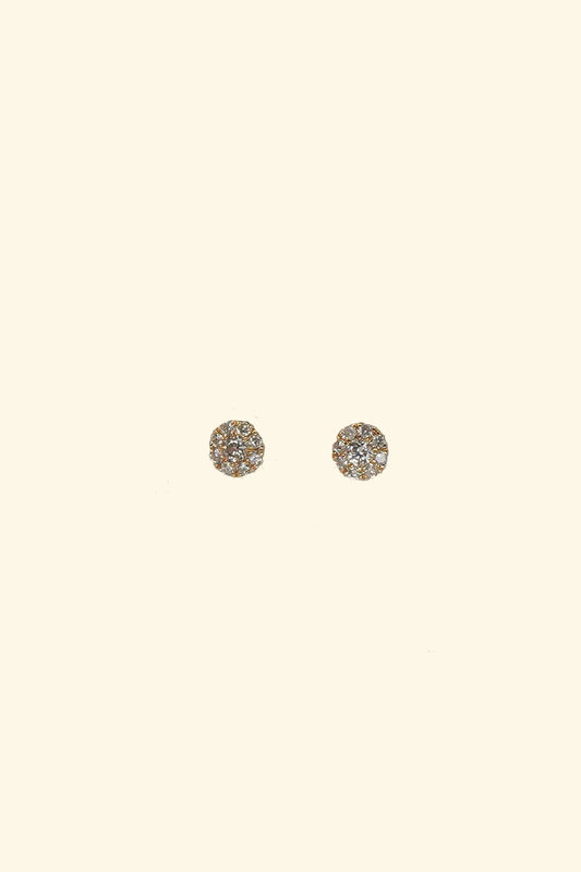 Gold Diamond Stud Earring - S