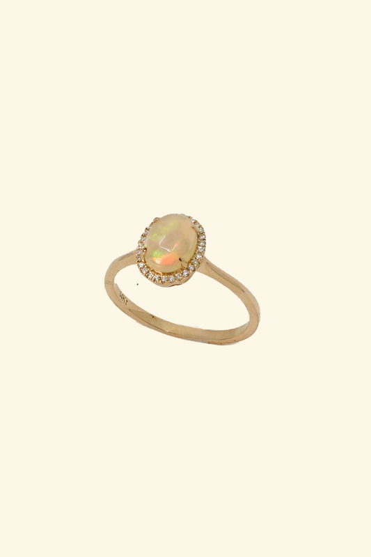 Oval Cut Opal Ring