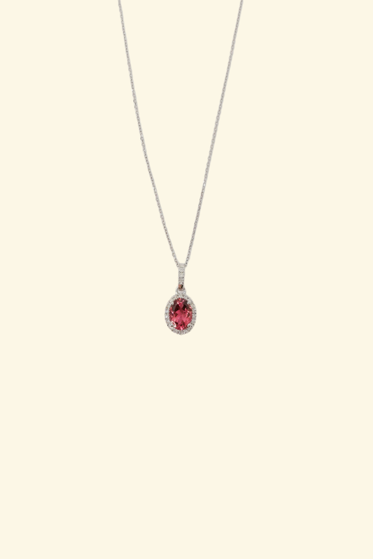 Central Pink Tourmaline Pendant