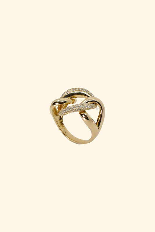 Pave-Link Ring