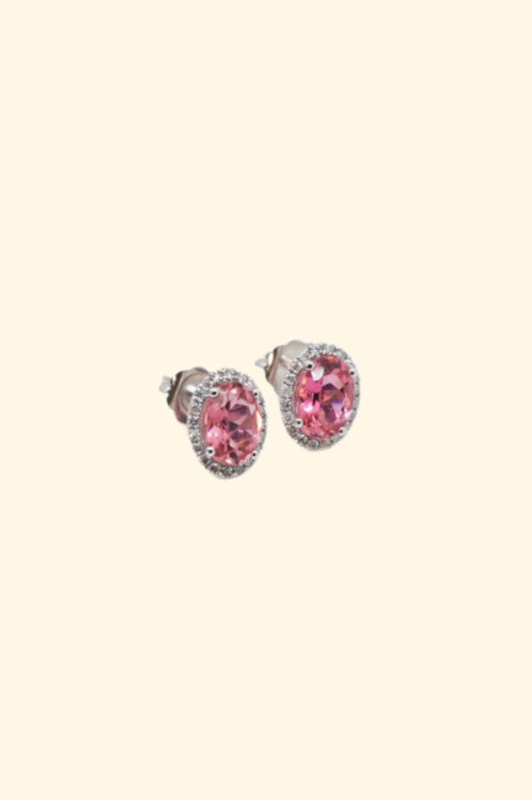 Pink Turmaline Stud