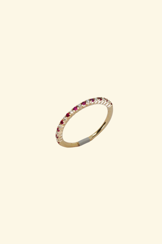 Gold Ruby Lady´s Band - M