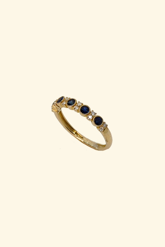 Round Sapphire Band