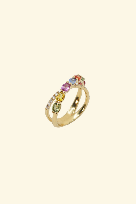 Diamond & Rainbow Ring