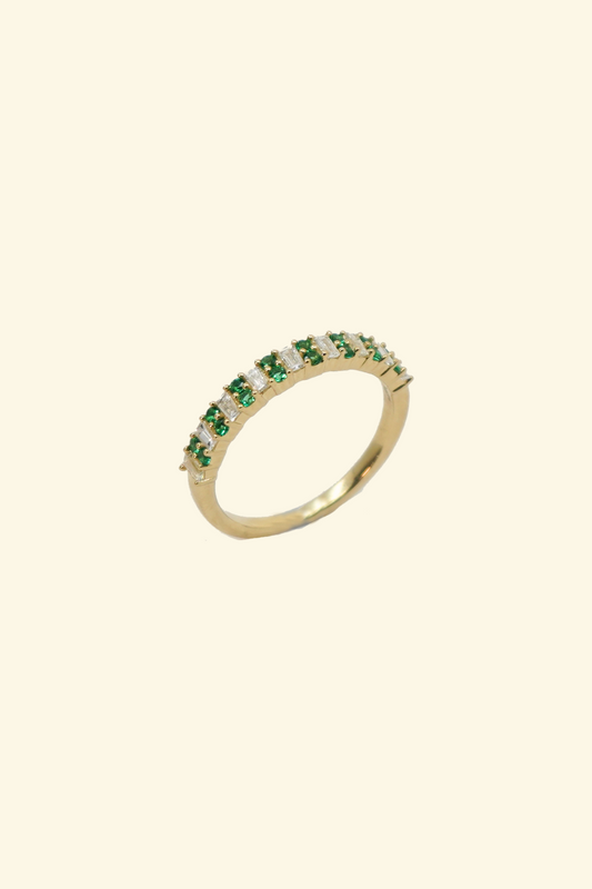 Double-Row Emerald Band