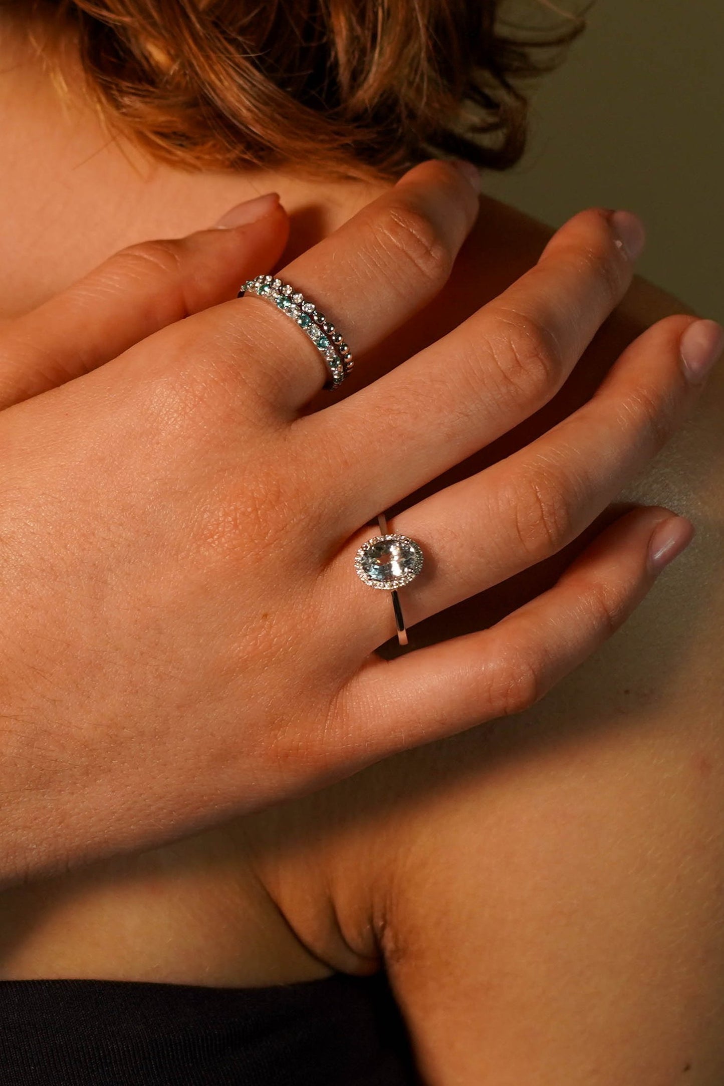 Oval Cut Aquamarine Ring