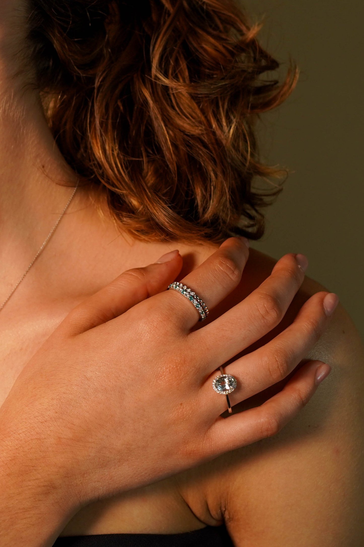 Oval Cut Aquamarine Ring